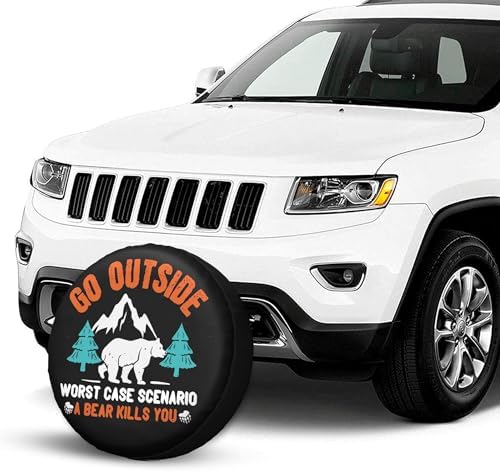 Go Outside Worst Case Scenario a Bear Kills You Rv Spare Tire Cover, Spare Tire - Image 2