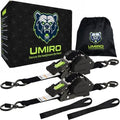 Retractable Ratchet Straps 1''x 12ft Heavy Duty Tie Downs Bolt on Auto Retract by Umiro