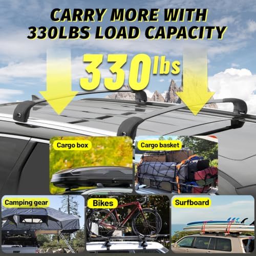 330LB Roof Rack Cross Bars for 2019-2026 KIA Telluride LX EX S SX Prestige - Image 3
