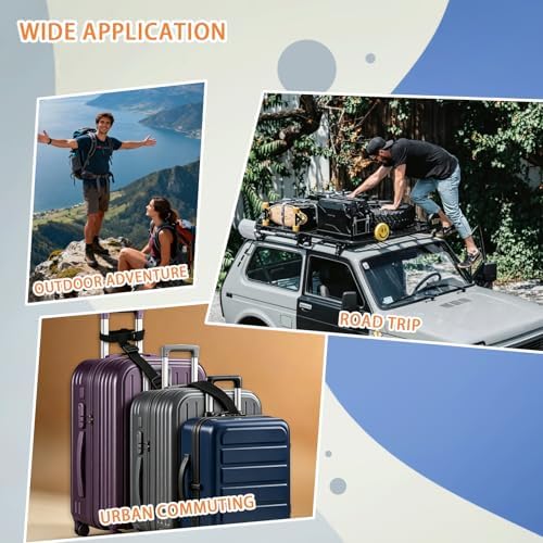 4 Pack Luggage Straps for Suitcases, Adjustable Travel Belt to Add a Bag - Image 7