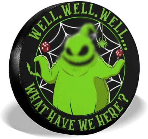 GENANY Spooky Horror Art Halloween PVC Leather Spare Tire Cover Size 15 by GENANY