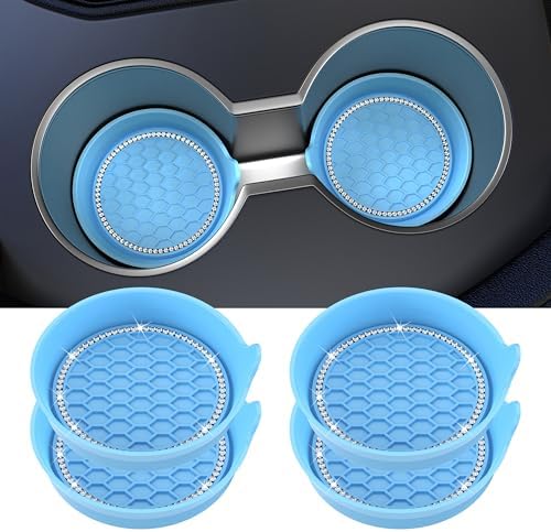 Amooca 4-Pack Car Cup Holder Coaster Bling Crystal Rhinestone Car Interior by Amooca
