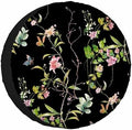Leaves Flowers Spare Tire Cover Watercolor Black Background Wheel Covers by NOMEDOGYIM