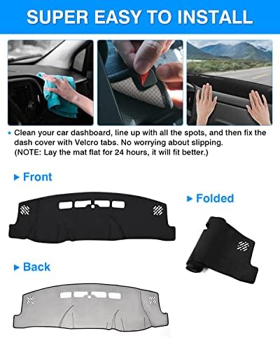 Autorder Dashboard Cover Mat for 2014-2018 Chevy Chevrolet Silverado/GMC Sierra - Image 5
