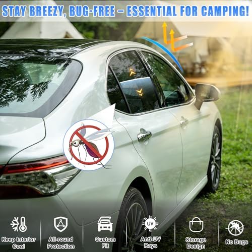 ZATOOTO Side Window Sunshades for Camry 2018-2024, Blocks 99% UV Ray - Image 5