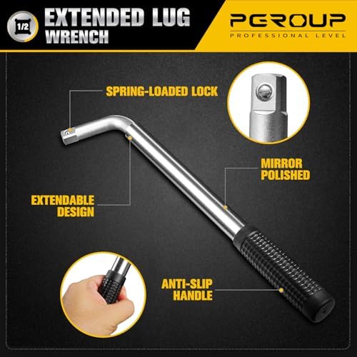 Telescoping Lug Wrench, Extended Lug Wheel Wrench - Image 3