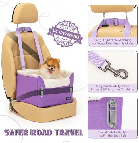 PETSFIT Small Dog Car Seat – Patented Safety Buckles – Safety Tether – Foldable - Image 3