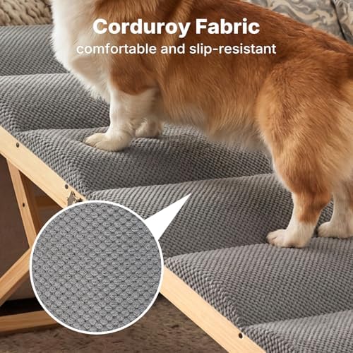 Veehoo Foldable Dog Ramp for Couch Lower Bed Small Dogs 17"W - Image 5