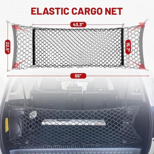 RED WOLF Envelope Style Cargo Net 43.3" x 15.7" to 55" x 22.5" - Image 4