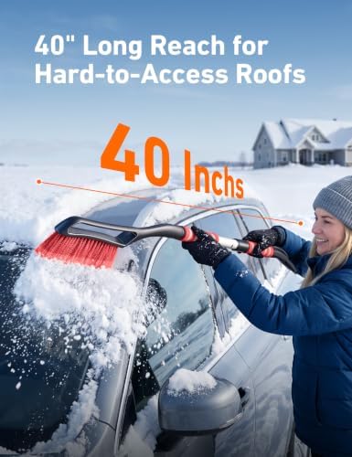 AstroAI 40" 2-in-1 Detachable Snow Brush & Ice Scrapers - Image 3