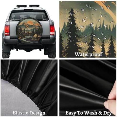 Mountain Spare Tire Cover 16in Spare Wheel Covers Tire Storage Cover - Image 4