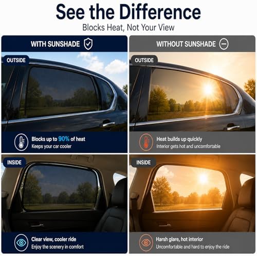 Car Window Shades for 2017-2025 Mazda CX-5 Rear Side Window Mesh Sun Shade - Image 3