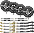 4 Pack Car Tie Down Straps for Trailers, 000 lbs Break Strength, Wheel Tire Tie by Nestilly