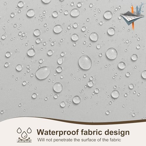 Outdoor Curtains for Patio Waterproof Rod Pocket 4 Pcs 54x95 Silver Grey - Image 5