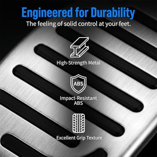 2PCS Car Pedal Pads Set, Stainless Steel Anti-Slip Vehicle Automatic - Image 4