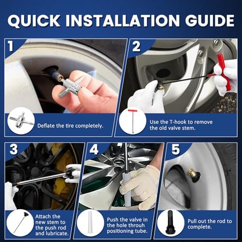 22PCS Tire Valve Stem Tool–Quick Change Valve Installer Kit - Image 4