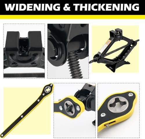 Scissor Jack for Car with Ratchet Wrench, 1.5T Capacity Scissor Car Jack Kit - Image 5