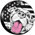 RV Spare Tire Cover American Flag Dog Wheel Covers 14 Inch No Camera Hole by Unknown