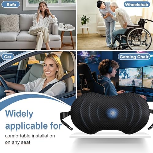 BYMECOST Lumbar Support Pillow for Car, Ergonomic Back Cushion - Image 5