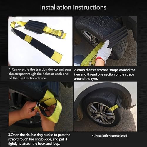 2 Pcs Tire Traction Straps - Image 2
