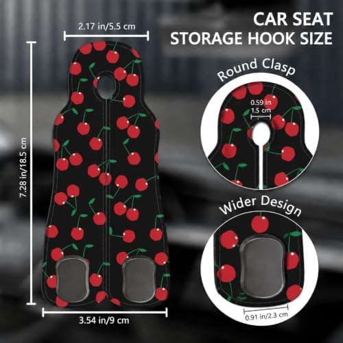 Cute Cherry Car Seat Back Storage Headrest Hooks - Image 2