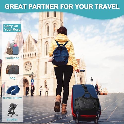 Luggage Straps for Suitcases, Travel Belt Multiple Connector, 2 Pack Black - Image 5
