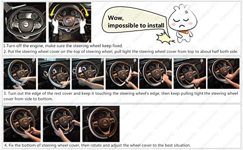 Valleycomfy Steering Wheel Covers Universal 15.75 inch - Image 4