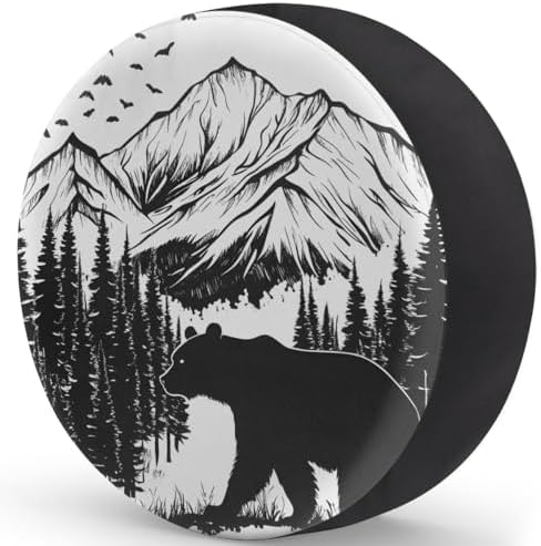Rv Spare Tire Cover Wheel Mountain Forest Bear Tire Covers Wheel Protectors - Image 2