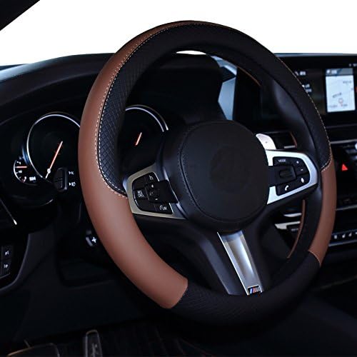 SHIAWASENA Car Steering Wheel Cover, Universal 15 Inch Fit, Anti-Slip & - Image 3