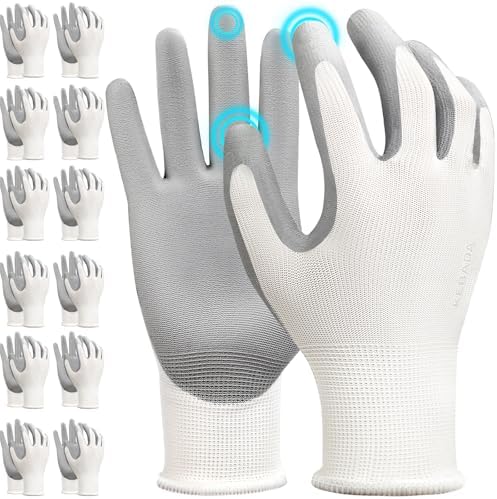 Kebada W1 Safety Work Gloves for Men & Women, Touchscreen, PU Coated by KEBADA