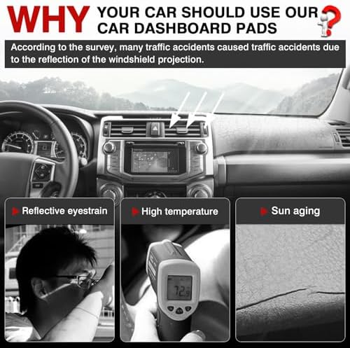 Autorder Dashboard Cover Mat for 2010-2021 2022 2023 2024 Toyota 4Runner - Image 2