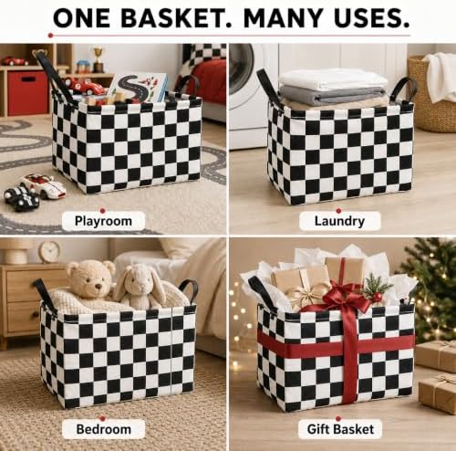 MAIZMZ Rectangular Storage Basket Collapsible Organizer Bin Waterproof Toy Box - Image 3