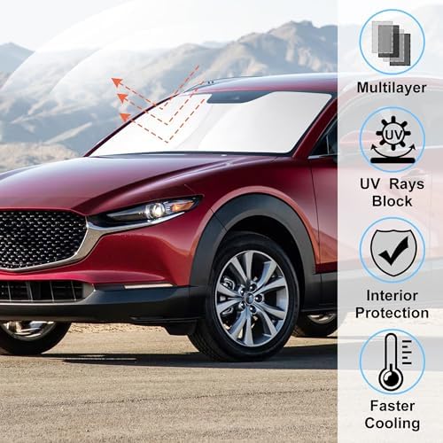 Windshield Sun Shade Sunshade for 2019-2026 Mazda CX-30 CX30 - Image 2