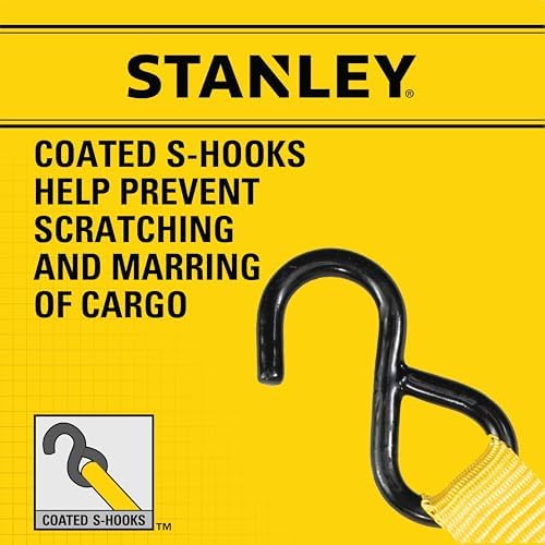 STANLEY S9500 Black/Yellow 1" x 10' Ratchet Straps - Image 5