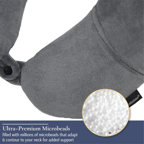 Brookstone Microbead Neck Pillow Soft Travel Pillow - Image 5