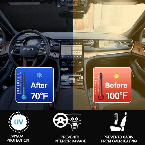 Foldable Front Windshield Sunshade fit - Image 2