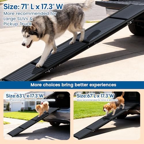 HBTower 71" L x 17.3" W Folding Dog Car Ramp - Image 4
