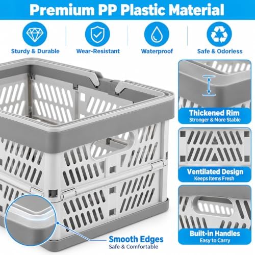 3 Pack Collapsible Storage Basket - 20L - Image 4