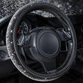 CAR PASS Bling Diamond Leather Steering Wheel Cover, Bling Sparkly Crystal by CARPASS