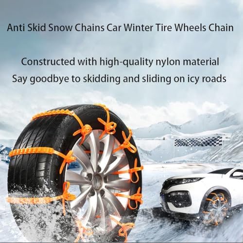 20PC Reusable Anti Skid Snow Tire Chains, Tire Zip Ties - Image 2