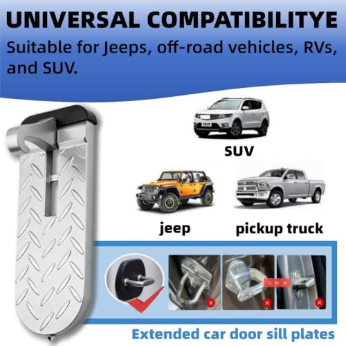 Car Door Step for Roof Access, Extended Folding Door Latch Step, Non-Slip - Image 5