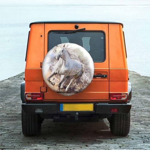The White Horse Gallops Spare Tire Cover Running Hard Wheel Covers - Image 2