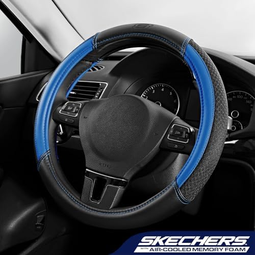 Skechers Air-Cooled Steering Wheel Cover, Air Cool Mesh Leather Car Steering - Image 2