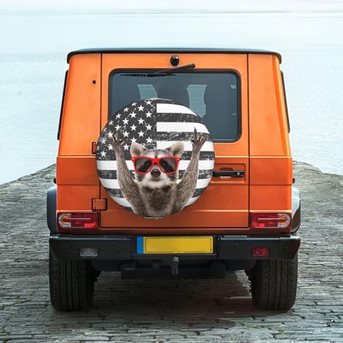 Funny Raccoon Spare Tire Cover Raccoon Wheel Protector - Image 6