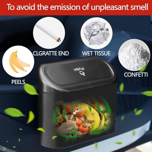 NBTEPEM Car Trash Can with Lid - Image 3