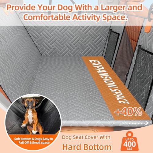 Back Seat Extender for Dogs, Hard Bottom Car Seat Cover for Dogs - Image 2