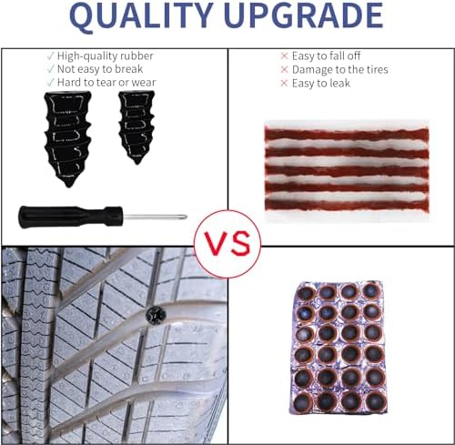 Tire Repair Nails 70PCS, Rubber Screw in Tyre Repair Screws Plugs Flat Tire Fix - Image 4