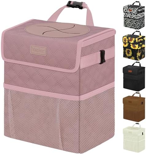 Vankor Car Trash Can with Lid Leak Proof Car Accessories by Vankor