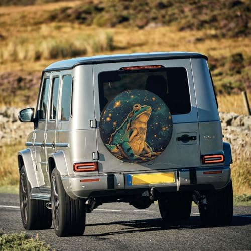 Spare Tire Cover Frog Watching Night Sky Wheel Tire Cover Waterproof Sun - Image 7
