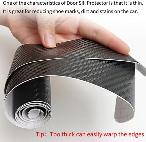 4PCS Car Door Sill Protector 3D Carbon Fiber - Image 5